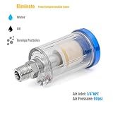 XtremepowerUS Air Oil Water Separator Trap Filter Seperator 1/4