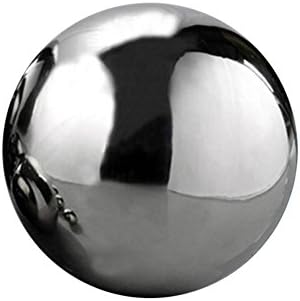 Glass Gazing Mirror Ball, Globe Mirror Ball Silver Stainless Steel Ball Hollow Ball Mirror Polished Shiny Sphere Ornament for Home Garden Decor