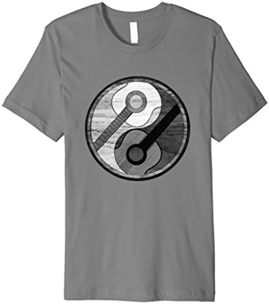Mens Yin Yang Guitar in Black and White Large Slate