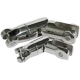 Heavy Duty 316 Stainless Steel Multi-Directional Double Anchor Swivel Connector(1/4"-5/16" 3/8"-1/2")