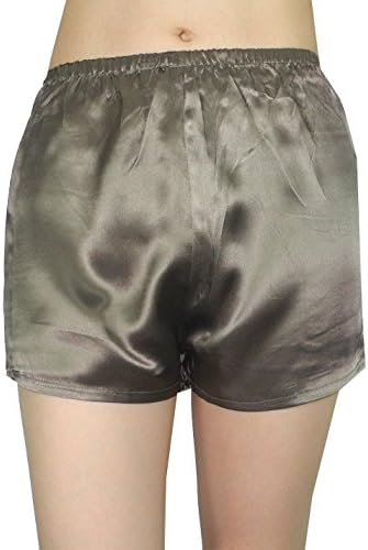 Womens Gorgeous 100% Silk Boxer Shorts / Pajama Lounge Shorts S-M Army Green