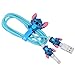 Cute Blue Stitch Cartoon Animal Kawaii Spring Cable Protector Cover Saver Sleeves/Cord Management+Charging Data USB Cable+Cable Ties Reusable Fastening/Cable Straps Organizer for Apple iPhone iPad