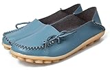 Hee Grand Women Leather Lace-Up Loafer Flats Pumps