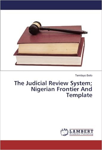 The Judicial Review System Nigerian Frontier And Template