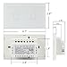 Smart Wall light Switch, Broadlink 220V 2 Gang Touch Panel Wi-fi Enabled Light Control Switch Glass Crystal, White