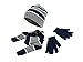 Polar Wear Boys Knit Scarf Gloves Set Hat, Navy/Gray (1252), One Size