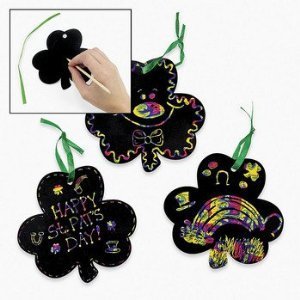 Magic color scratch shamrocks - crafts for kids & m…