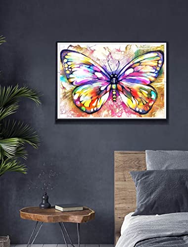 Butterfly Diamond Painting Kits,Diamond Art Kit for Adults,5D Diamond Dots Full Drill Round for Parents-Children Interrction,Wall Decor,Gift,Relaxing(12x16\