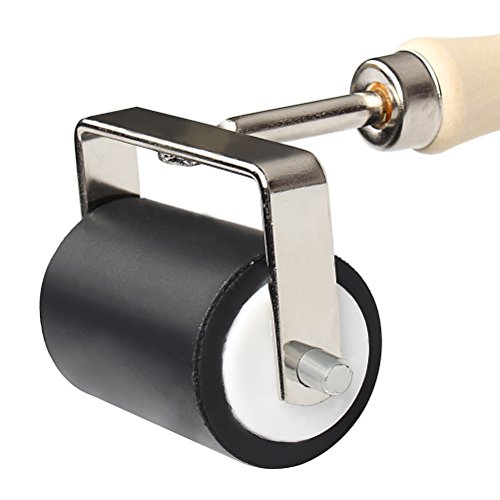 Color Scissor 2 Inch Hard Rubber Brayer Roller for Anti Skid Tape Construction Tools Print Ink and Stamping Tools