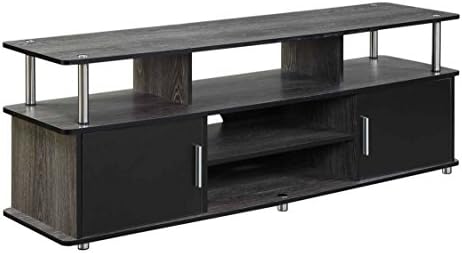 Classic Rich Elegant Style Extra Large 60" TV Stand, Weathered Grey