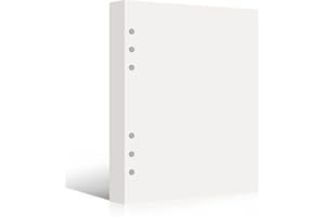 KPOONI 80 Sheets Blank Release Paper Pages for 6-Ring A5 Sticker Binder Organizer Double-side Reusable Insert Refills for Stickers Collecting Book Storage Album