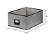 STORAGE MANIAC Large Fabric Storage Basketss Bins, Durable Open Storage Drawer, 3-Pack, Gray