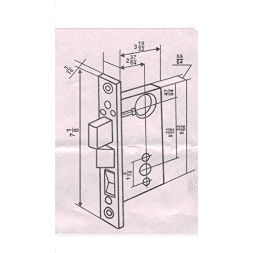 Maxtech Heavy Duty Ornamental Iron Gate Double Cylinder Mortise Lockset