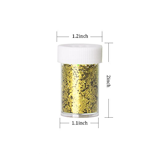 Wewin 12pcs Slime Supplies Glitter Powder Sequins ,Assorted Colors - Thumbnail 2