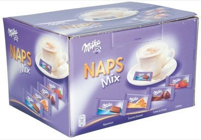 Milka Naps 355 Pieces, New Box With 4 Flavours, Total 1702 Grams by Milka