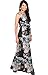 KOH KOH Womens Long Sleeveless Summer Floral Print Casual Sundress Maxi Dress