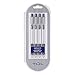 TUL BP3 Ballpoint, Retractable, Medium Point, 1.0 mm, Silver Barrel, Blue Ink, Pack of 4