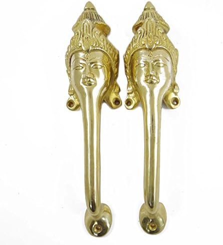 Decorative Door Handle Brass Metal Figurine Room Decor Religious Brass Statue
