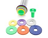 Chef O' Gadgets Stainless Steel Rolling Pin with (6) Multi color Discs