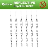 Besmon Woodpecker Bird Scare Devices,Reflective Scare Rods Control Device to Keep Birds Away From Patio Pool(Christmas Reflective Strip Hanging Home as Decoration)(6 Pack)