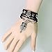 Lefinis Halloween Punk Antique Skull Stars Cross PU Leather Bracelet Unisex