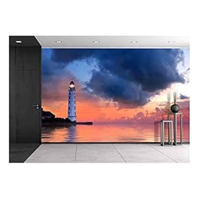 Lighthouse - Removable Wall Mural | Self-Adhesive Large Wallpaper - 66x96 inches