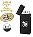 Novelty Wares™ - USB Flameless Plasma Dual Arc Rechargeable Windproof Cigarette Lighter with Charging Cable and Gift Box (Matte Black)