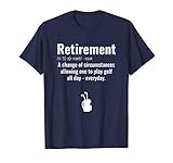 Mens Funny Retirement Golf Shirt Retired Golfers Xmas Gift Ideas XL Navy