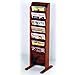 Wooden Mallet 7-Pocket Cascade Free-Standing Magazine Rack, Mahogany