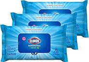 Clorox Disinfecting Wipes, Bleach Free Cleaning Wipes, Fresh Scent, Moisture Seal Lid, 75 Wipes, Pack of 3 (Ne
