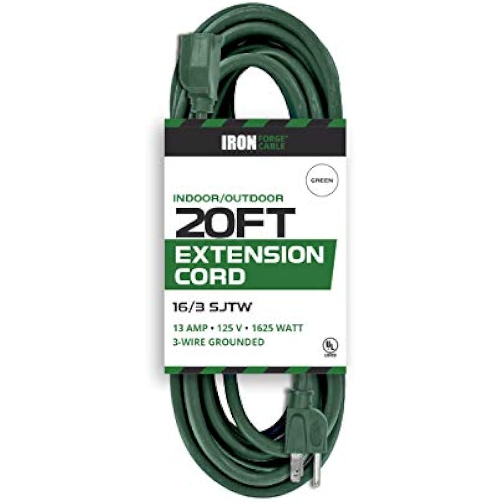 16/3 SJTW Green Extension Cable Prong, 20 Feet eBay 16/3 SJTW Green Extension Cable Prong, 20 Feet eBay