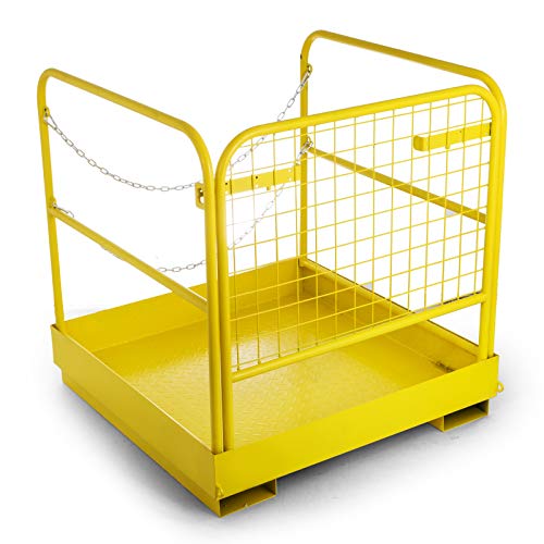 image for BestEquip Forklift Safety Cage Aerial Rails 36x36 Inch Forklift Safety