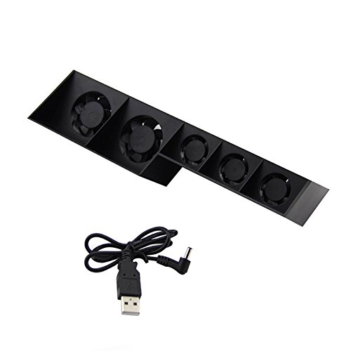 Shentesel Temperature Control External Cooling Cooler Fan for PS4 Playstation 4 Console - Black