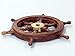 Hampton Nautical Deluxe Class Wood and Brass Decorative Ship Wheel 15