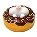 The Sweet Life Series Squishy Soft Kawaii Donuts Bread Bun Squishy Toys Stress Ball, Ball Chain (Pearl White Hamster / Chocolate Iced Plain Donut)