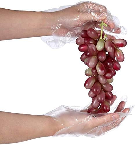 2 X Pack of 100 Disposable Clear Gloves