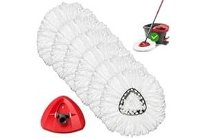 COZIRA Pack of 6 Spin Mop Head Refills Compatible with Vileda - Microfibre Mop Head Replacement Fit O-Cedar Spin, EasyWring C