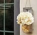 HABOM Mason Jar Sconce Rustic Home Wall Decor with LED Fairy Lights - Handcrafted Hanging Mason Jar Sconces (Set of 2)
