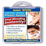 Special Pack of 5 STYPTIC SWABS K-050 12 per pack X 5