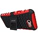 OEAGO Galaxy J3 Emerge / J3 Prime / J3 Eclipse / J3 2017 / J3 Luna Pro / J3 Mission/Sol 2 / Amp Prime 2 / Express Prime 2 Case, Tough Rugged Dual Layer Case with Kickstand (Red)