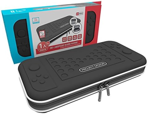 Switch Case Nintendo, Black Deluxe Protective Carry Travel Case for Nintendo Switch,Switch Accessories, Joy Cons, 8 Game Cartridge
