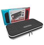 Switch Case Nintendo, Black Deluxe Protective Carry Travel Case for Nintendo Switch,Switch Accessories, Joy Cons, 8 Game Cartridge