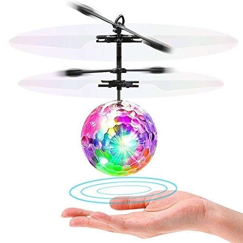 LISOPO Kid RC Toys, RC Flying Ball, Infrared Induction Helicopter Ball with Shinning LED Lights Built-in and Remote Control Toys for Boys and Girls