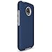 Moto E4 Case 2017, Dretal [Shock Absorption] Ultra-Thin Anti-Slip Armor Silicone Rubber Heavy Duty Hybrid Protective Cover for Motorola Moto E4 / Moto E (4th Generation) (Navy)