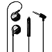 THE Electronics Wired 3.5MM Snow White Earphone/Earbuds/Headphones +1 Carry Case w/ Remote and Mic for work talk play workout gym smartphones Tablets (Black X2)