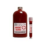 European Body Art Makeup Airbrush Face Body Painting Stencils, Transfusion Blood Line - Bright Blood 2oz.