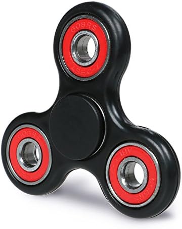 Tri-Fidget Spinner EDC Focus Toy High Speed Durable Desk Toy for Kids &amp; Adults Stress Reducer Relieve Anxiety and Boredom Time Killer(Black Red)