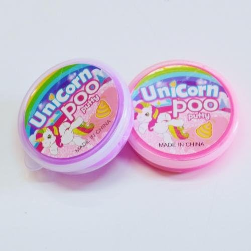 Unicorn Poo Putty - Individually Wrapped 2.9 Ounce Mini Putty Packets (6 Pack)
