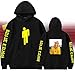 Fushimuma Unisex Billie Eilish Printed Casual Pullover Hoodie Sweatershirt for Music Fans (M, Black-01)