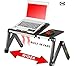 Desk York Portable Table for Computer – Adjustable Light Stand for Laptop – Widest Leg Area in The Market – Recliner Bed Lap Tray – 2 Built in Fans – Mouse Pad and USB Cord Included – Blackthumb 1